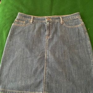 LL Bean denim skirt
